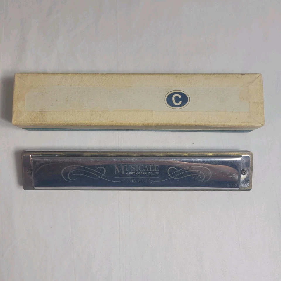 Armónica musical vintage Yamaha Nippon Gakki #23 en caja original (620) Foto 4 de 4