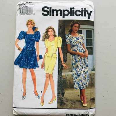 peplum dress pattern simplicity Lakeisha Cottage Crop Top, Peplum & Dress Sewing Pattern