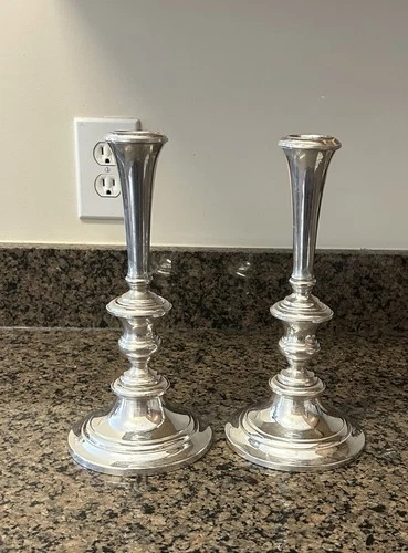 Gorham Sterling 10.25” Convertable 3x Candlesticks  3 Lb 9.1 Oz.