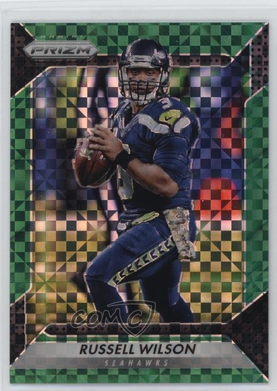 2016 Panini Prizm Green Power Prizm 33/49 Russell Wilson #193 09q5