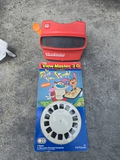 Vintage 1980s Red Viewmaster 3D View-Master Viewer Orange Lever  Model L W/slide