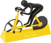 Pizzaschneider Edelstahl Dual Super Scharf Antihaftbeschichtung Gelb Slicer