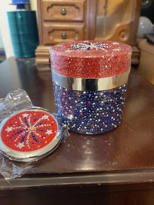 Prai Beauty Ageless Throat & Decolletage Creme 6.8oz Sealed Bling Jar + Compact