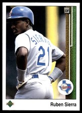 Ruben Sierra 1989 Upper Deck #416 Rangers MLB READ FREE SHIPPING AutographDen