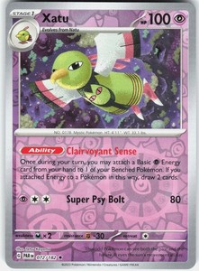 Xatu 072/182 Paradox Rift Reverse Holo Rare