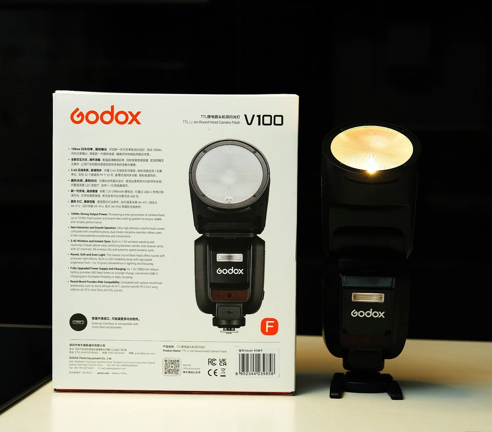 Godox V100 F Rundblitzgerät für Fujifilm   V100-F  V100F - Bild 2 von 2