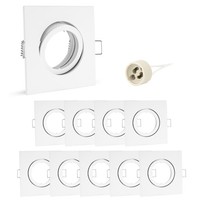 10X Einbaustrahler Rahmen FüR GU10 Lampe Einbaurahmen Deckenlampe Deckenspot