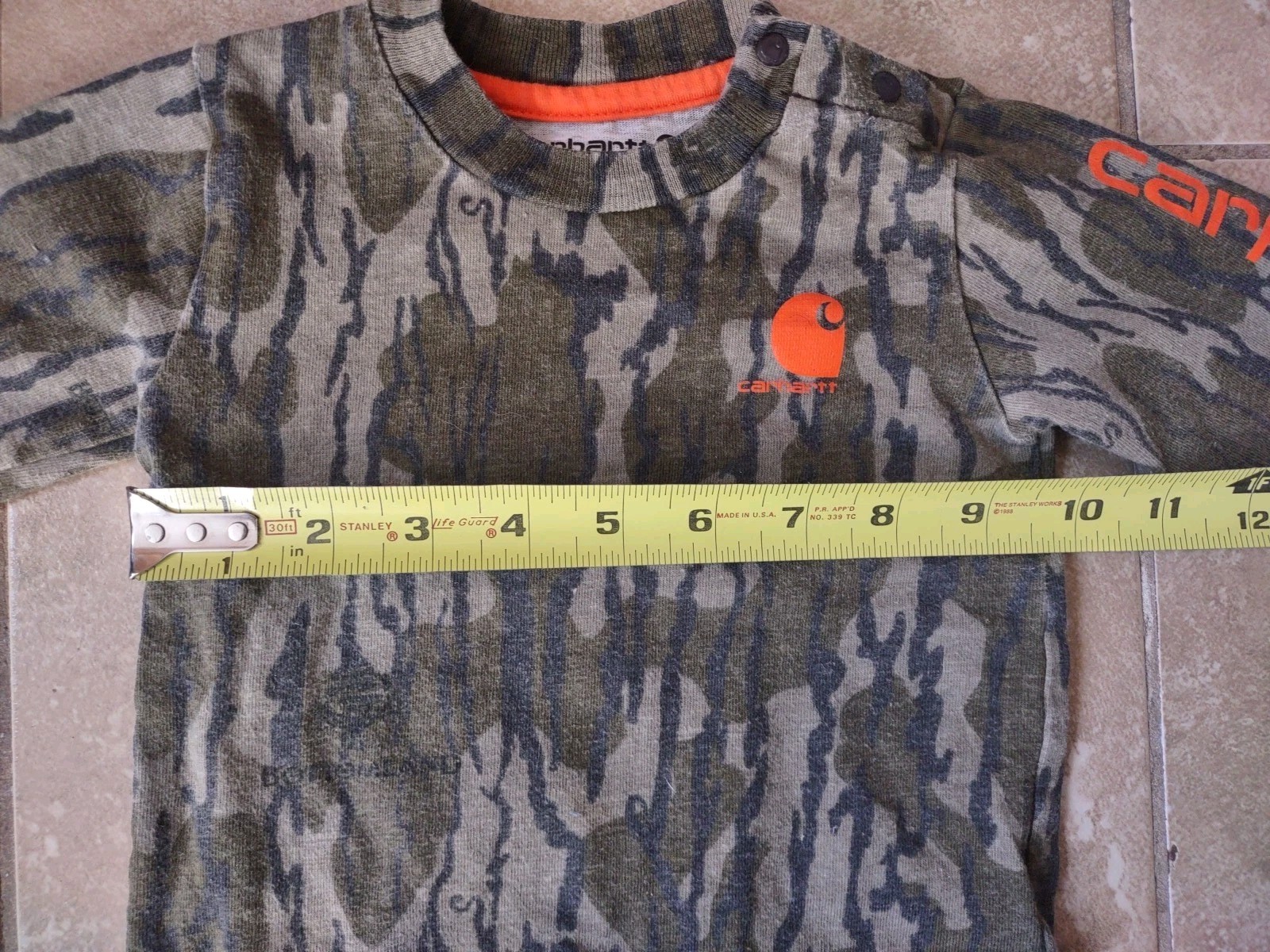 CARHARTT Baby Long Sleeve Camouflage Bodysuit Size 18M Cool Kid Infant Clothing thumbnail 11