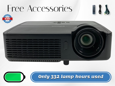 InFocus IN2126 DLP Projector Portable 3200 Lumens WXGA - Only 332 Hours Used 