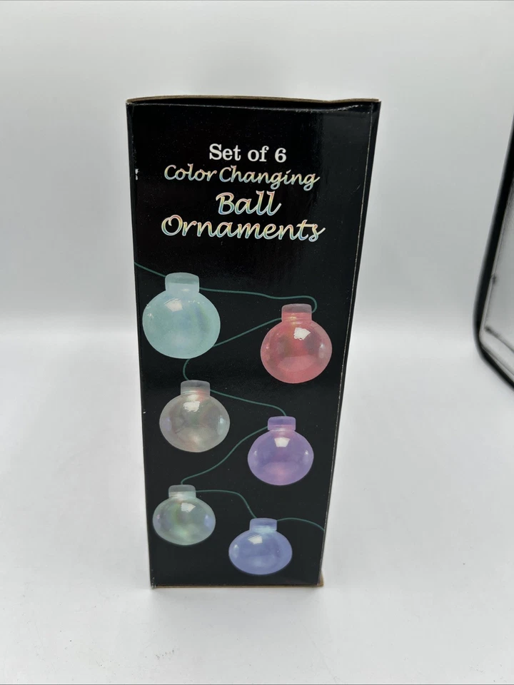 Juego de 6 adornos de bola LED que cambian de color cada bola cambia de color individualmente Foto 2 de 4