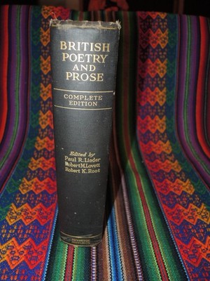 british poetry and prose book complete edition 1928 hardcover edition 1346 pages
