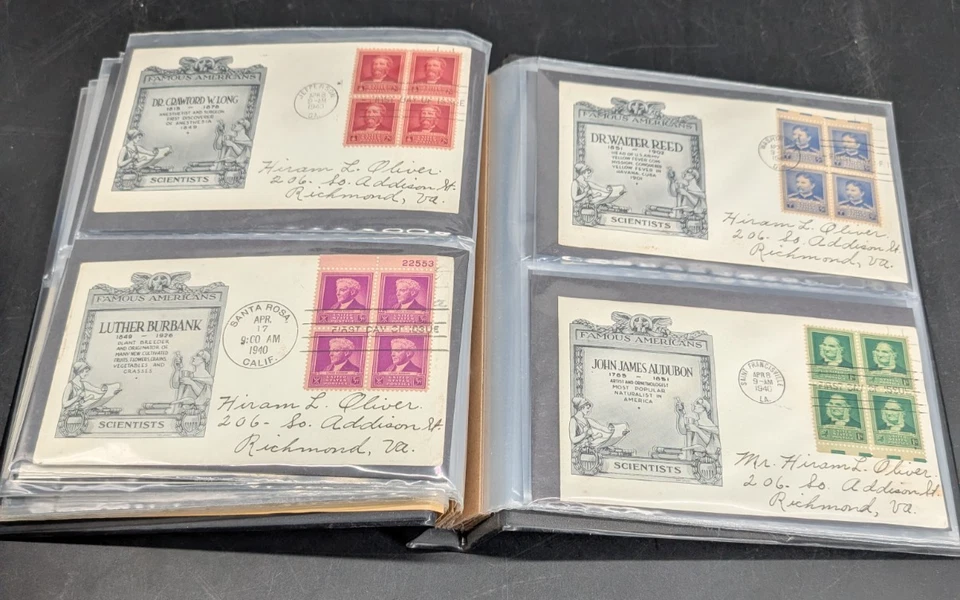 First day covers lot 1930s - 1940's  - STAMPS cancelled - Lot Of 56 In BOOK SEE - Image 4 of 4