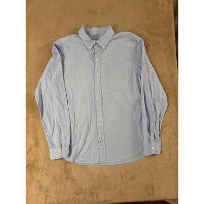 Outerknown Organic Cotton Shirt Chambray Men M Light Blue Button Down L/S EUC