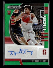 2020 Panini Prizm Draft #PA-TT Tyrell Terry Prospect Autographs Green
