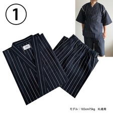 Men's Jinbei Shijira-ori Cotton Loungewear Set Japanese Brand SENRI zakka119