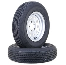 2 Fc Trailer Tire Assembly St17580r13 6-ply Silver Mod Rim 5 Lug On 4.5 2 Fc Trailer Tire Assembly St17580r13 6-ply Silver Mod Rim 5 Lug On 4.5