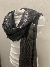 Smokey Grey Sequined Scarf - Multiple Ways to Wear from Casual to Dressy