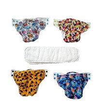 Fajardo  s Family Decor Newborn Cloth Diapers Lot Of 4 W Inserts HARD TO FIND