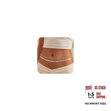Layered Waist Chain for Women Waterproof, 14K Gold/Silver Plated Style 1-Silver