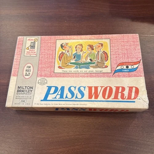 Vintage, Complete Milton Bradley PASSWORD Game 1963