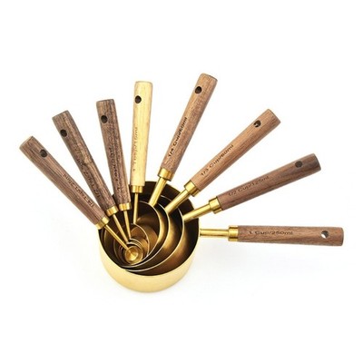 Pack of 8 Elegant Measuring Set with Handle Cooking Spoons Measuring Spoons