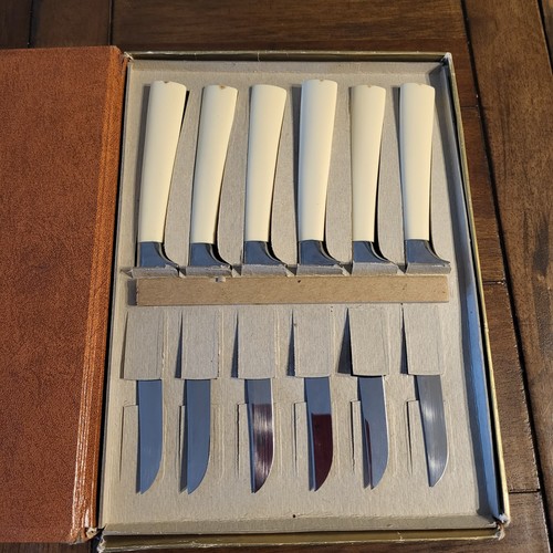 Carver Hall 6 pc Steak Dinner Knife Set Stainless Steel Cutlery New Vintage - Picture 7 of 7