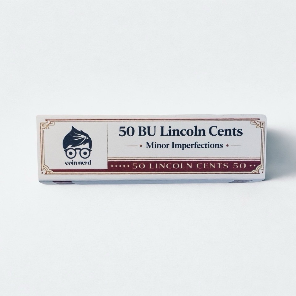 Bu Incon 50 BU Lincoln Cents 1909-2025 Range Minor Imperfections Tube Roll | eBay