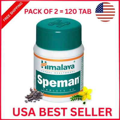 Speman Himalaya USA  1 BOX 60 TABLETS ORGANIC MEN'S HEALTHS CARE (PACK OF 2)