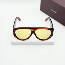 Tom Ford Bronson TF1044 Sunglasses Burgundy Havana Yellow Lens 60-12-140