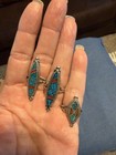 3 matching southwestern sterling rings with turquoise and coral — photo 1