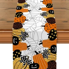 Halloween Table Runner Spooky Decoration Table Runner for Holiday Home Kitchen