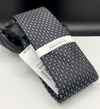 PERRY ELLIS Portfolio Men's 100% Polyester Tie ~ Sampson Geo ~ NEW MSRP: $55.