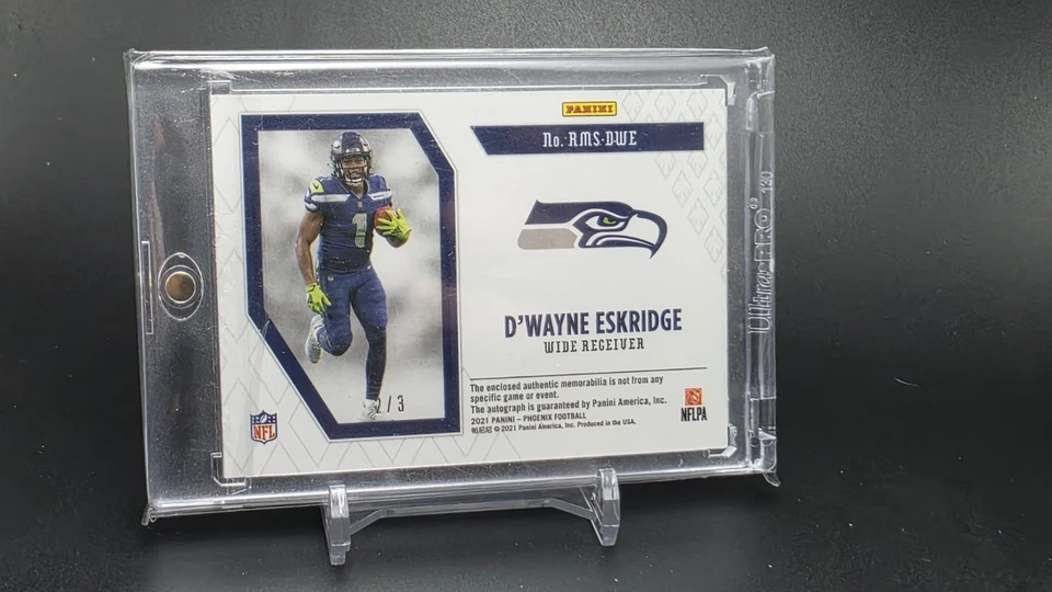 2021 Panini Phoenix - Rising Rookie D'Wayne Eskridge 2/3 RPA - Image 2 of 3