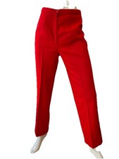 Vintage Pendleton Women's Vintage Red Wool Trousers 26x27 Pockets Lined USA