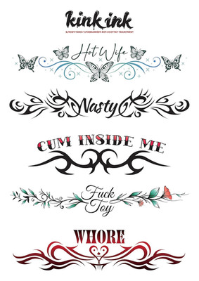 5 Large Sexy Naughty Temporary Tattoos for Women Ladies - Adult Fun for Lower Ba