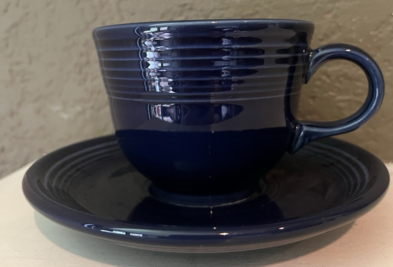 VTG FIESTA CUP AND SAUCER - BLUE (COBALT) - ca 1936-51