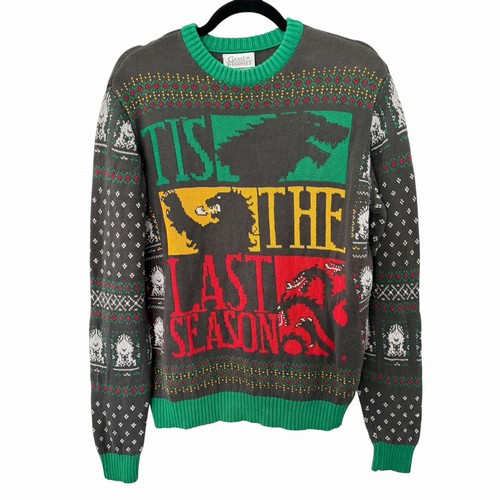 GAME OF THRONES Tis The Last Season Ugly Christmas Sweater Men’s L
