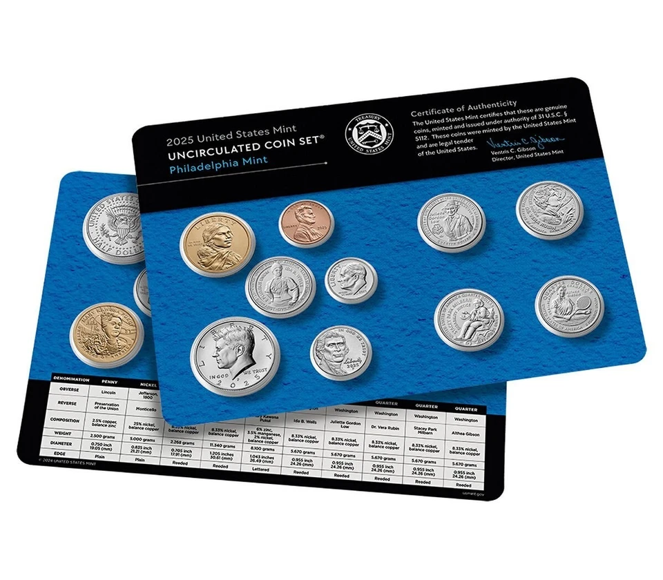 SEALED 2025 Uncirculated Mint Set P & D / Last Penny & Kennedy Half  SOLD OUT !! - Image 3 of 4