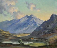 Bernard Ninnes - Original Oil Painting - Snowdon, Wales. Welsh Landscape.