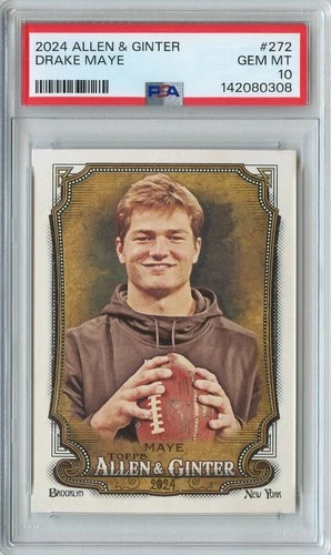 2024 Topps Allen & Ginter Drake Maye ROOKIE RC #272 PSA 10 Gem Mint PATRIOTS