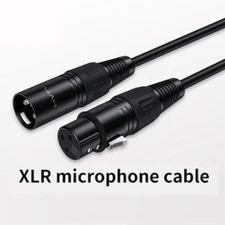 XLR Male to Female Microphone Cable Balanced 3 Pin Mic Connector Extension Cord