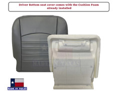 2017 Fits Dodge Ram Wt Driver Bottom Seat Cover With Cushion Foam In Vinyl Gray