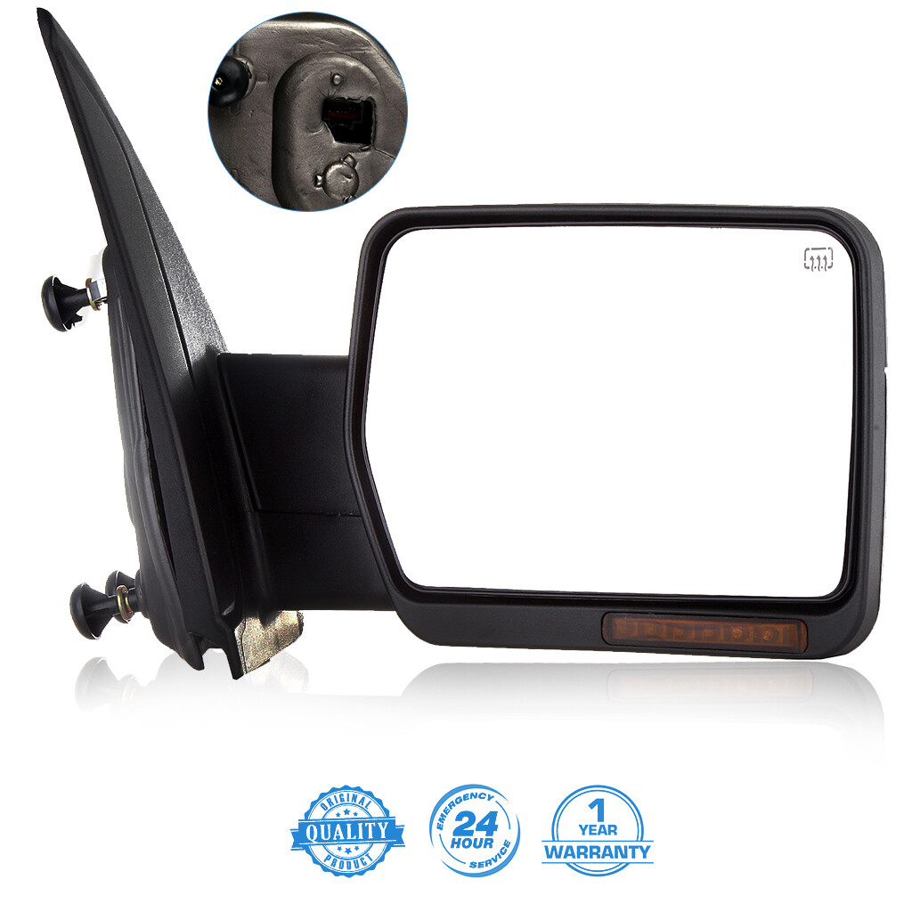 Passenger Side Power Mirror for 07-14 Ford F-150 Heated Puddle Signal Light