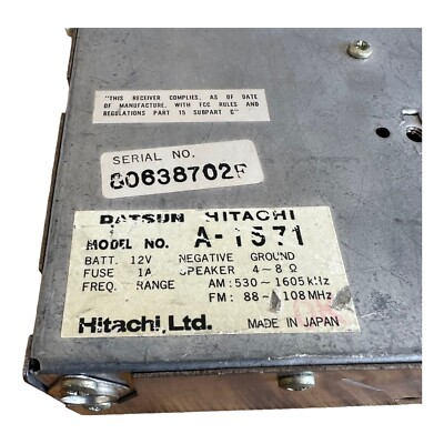 Datsun 280ZX Hitachi A-1571 AM/FM Stereo (1979) for sale online | eBay
