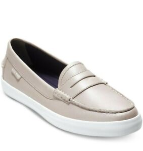 Details about COLE HAAN NANTUCKET LOAFER II ARGENTO METALLIC LEATHER WOMEN  BOAT SHOES MULTISIZ