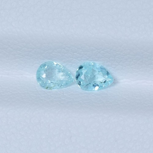 0.27 Cts Massive Luster Sea Blue Paraiba Natural Tourmaline - Pear Pair...!!! - Picture 2 of 2