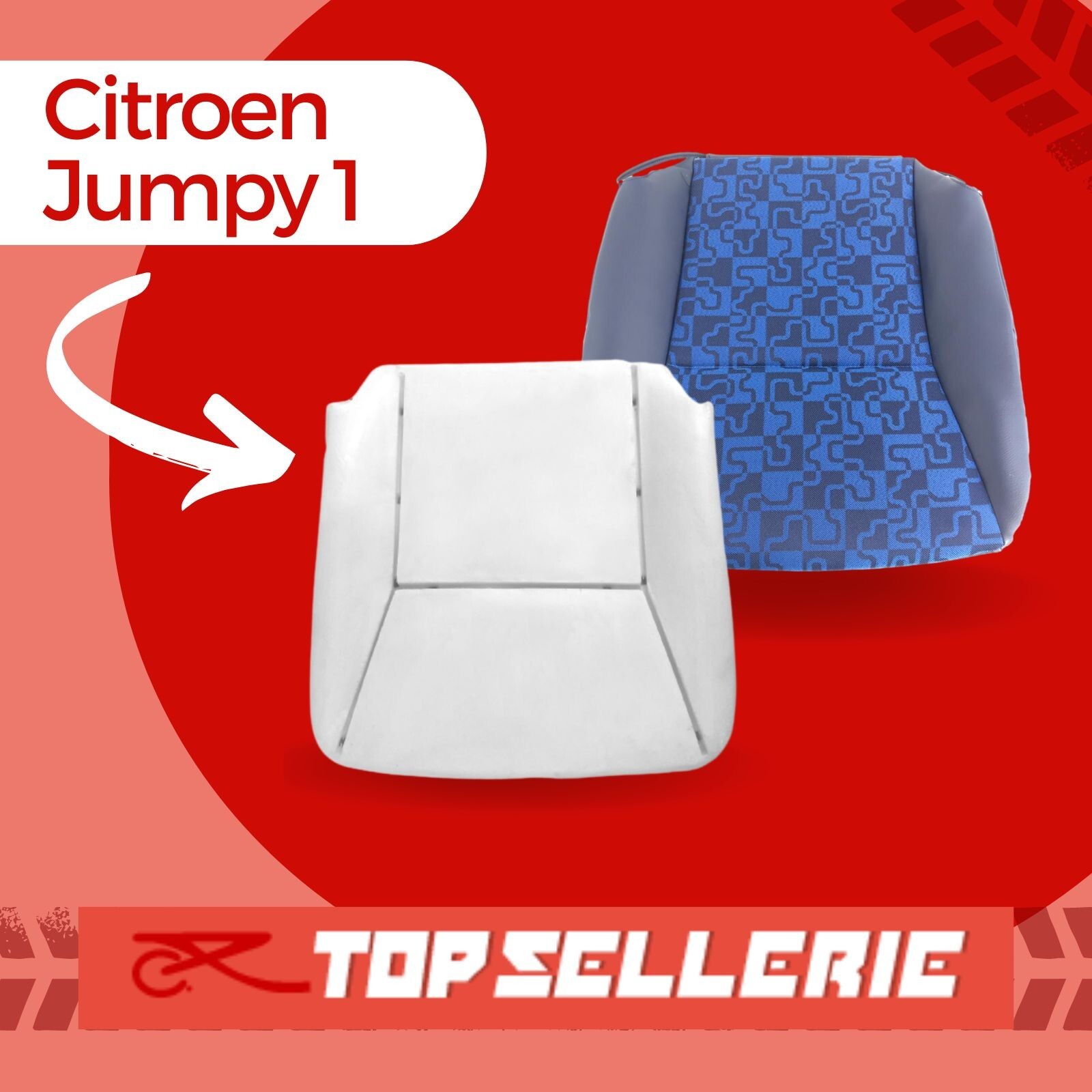 Assise en mousse haute résilience pour Citroen Jumpy 2004