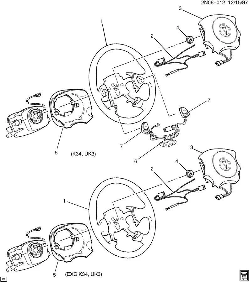 Volante Pontiac Grand Am 1999-2005 cuero gris grafito nuevo 22614788 Foto 4 de 4