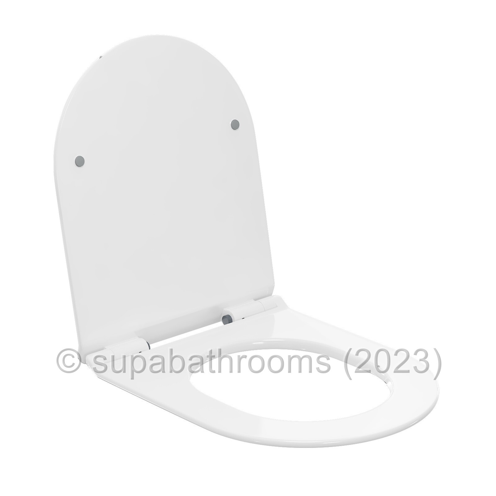 Toilet WC Seat D Shape Slimline Quick Grelly UK