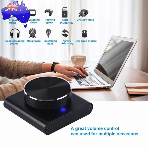 USB Volume Control Knob External Audio Adjust Knob 2 Modes Metal Volume Knob
